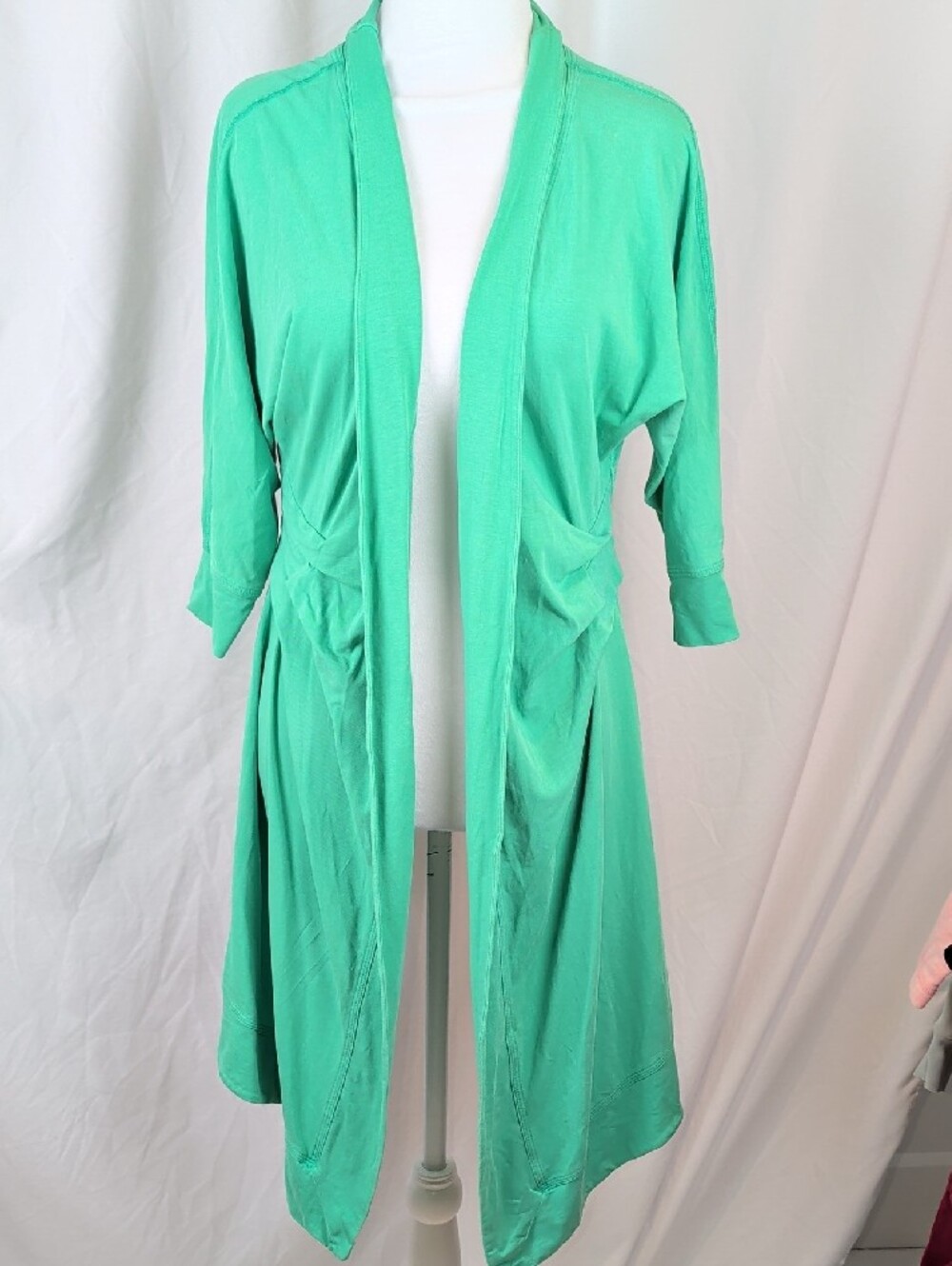 Lululemon Kelly Green Cascading Open Front Drapey Wrap Cardigan 6 GUC